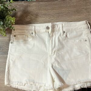 Size 10 American Eagle White Jean Shorts